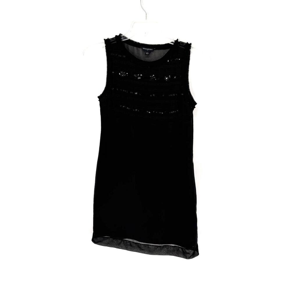 Banana Republic Embellished Sleeveless Dress Fitted Size 2 Polyester